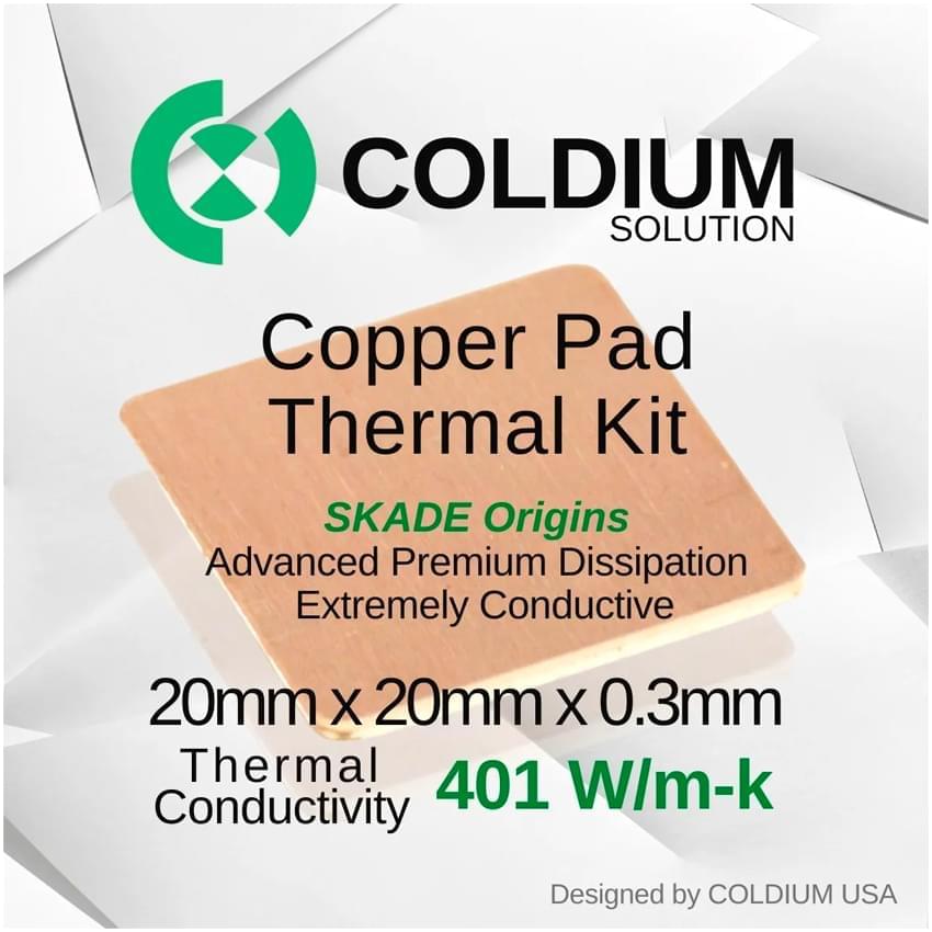 Thermal Pad Coldium Smart Copper 20x20x0.3mm